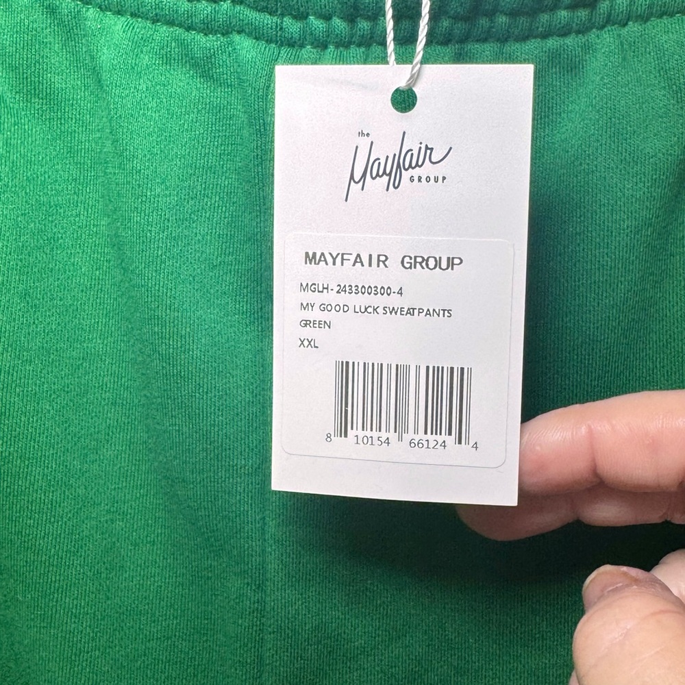 NWT The MAYFAIR GROUP Green embroidered and graphic sweatpants size XXL - Picture 11 of 11